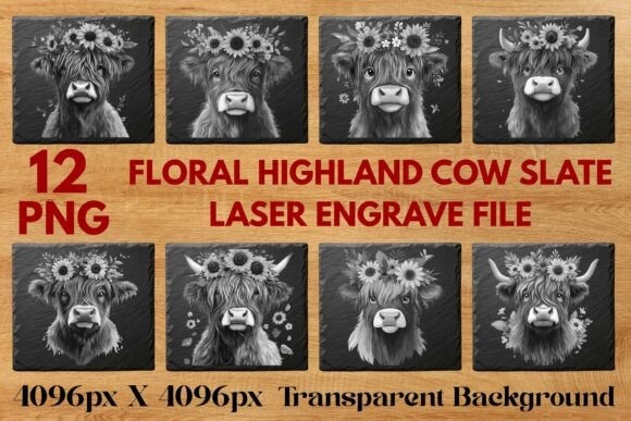 24 Highland Cow Laser Cut Files for Etsy Sellers 27 Highland cow laser cut files for slate engraving