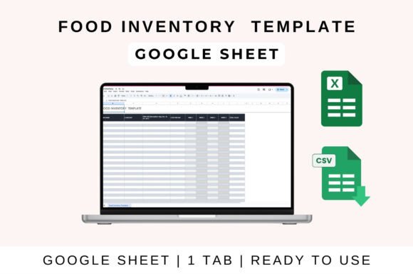 12 Best Google Sheets Templates for Product Inventory 7 Food inventory template in Google Sheets with a laptop display. — Google Sheets product inventory templates