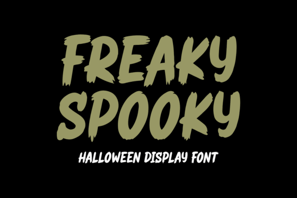 44 Spooky Halloween Alphabet Fonts for Posters and Crafts 75 Freaky Spooky Halloween display font in bold, brush-style lettering.