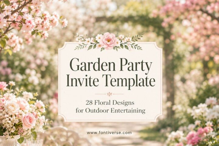 Garden Party Invite Template 28 Beautiful Floral Designs