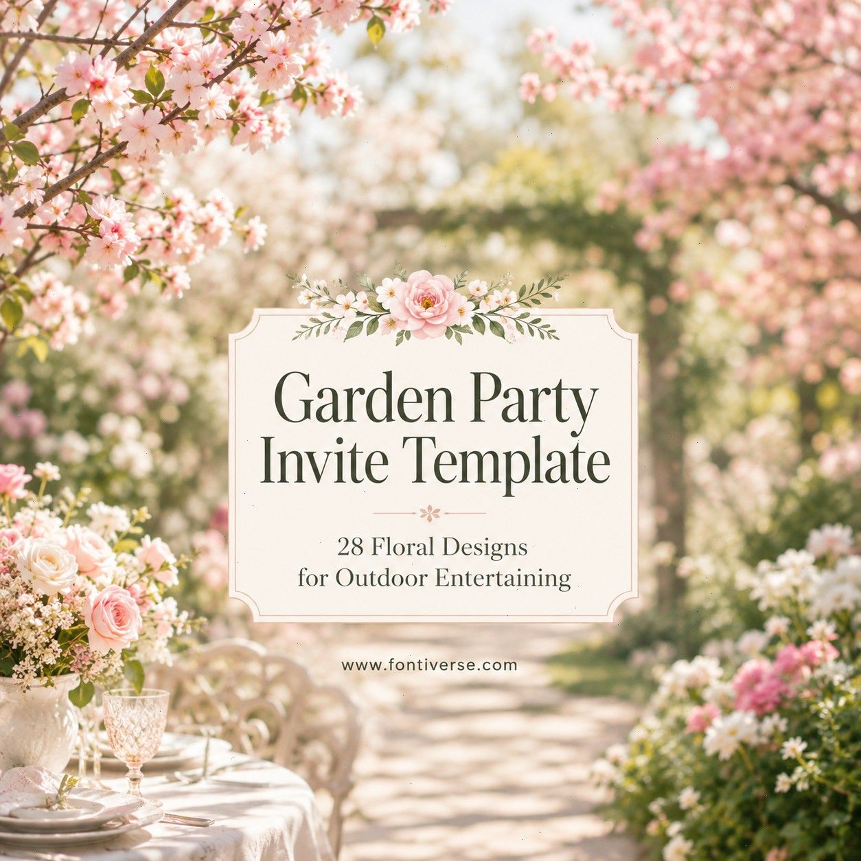 Garden Party Invite Template 28 Beautiful Floral Designs