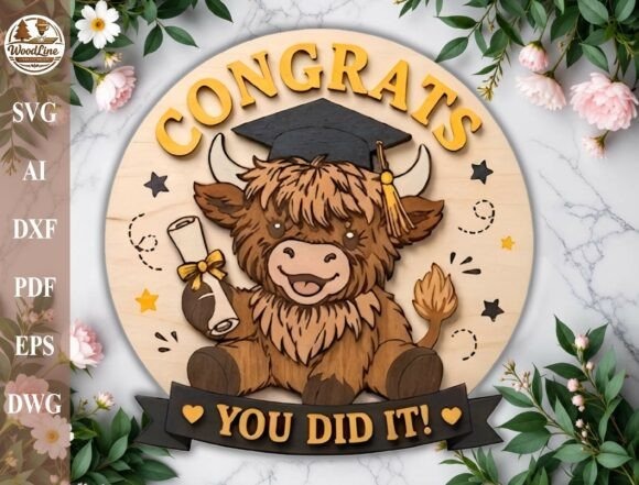 30 Best Layered Highland Cow Laser Cut Files for Decor 35 Layered Highland Cow Laser Cut Files for graduation decor