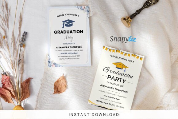 35 Party Invite Template Designs for Every Celebration 40 Editable graduation invitation templates featuring a graduation cap design. โ party invite template