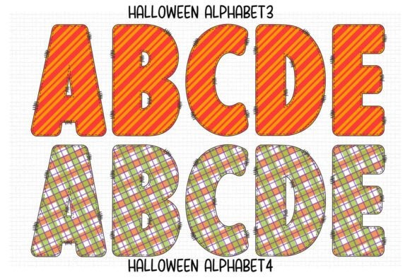 24 Halloween ABC Fonts for Spooky Alphabet Designs 4 Colorful Halloween ABC fonts in playful designs.