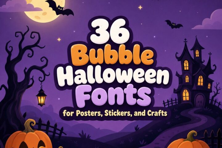 Halloween Bubble Fonts 36 Playful Picks for Spooky Crafts