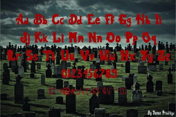 35 Best Bold Halloween Fonts with Heavy, Spooky Lettering 23 Bold Halloween font featuring spooky lettering on a graveyard background. โ bold Halloween fonts