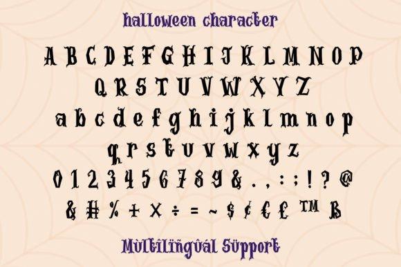 35 Best Bold Halloween Fonts with Heavy, Spooky Lettering 25 Bold Halloween font showcasing gothic-inspired uppercase and lowercase letters with numbers and โ bold Halloween fonts