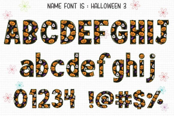 24 Halloween ABC Fonts for Spooky Alphabet Designs 19 Halloween ABC fonts featuring colorful letters and seasonal designs.
