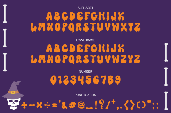 Halloween Bubble Letter Fonts: 27 Cute Spooky Picks 38 Halloween bubble letter font featuring a playful alphabet and numbers with spooky decorations.
