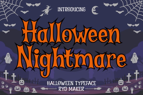 24 Halloween ABC Fonts for Spooky Alphabet Designs 42 Halloween Nightmare font showcasing spooky design elements. โ Halloween ABC fonts