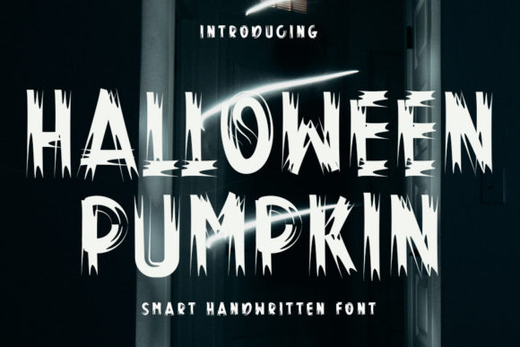 49 Thick Halloween Fonts for Bold Posters and T-Shirts 37 Halloween Pumpkin font with spooky lettering and sharp edges.