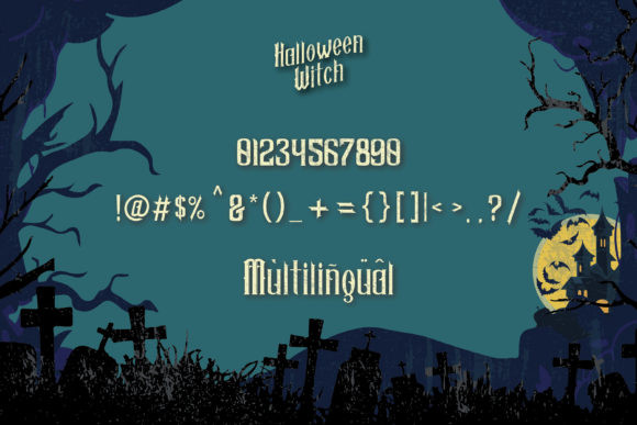 28 Halloween Fonts for Stickers & Labels That Print Clearly 44 Halloween Witch Fonts 5596299 8 580x387 1