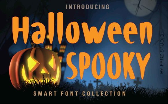 Spooky Font Alphabet: 33 Best Halloween Styles for 2026 46 Halloween Spooky font displayed with a pumpkin and a dark background.