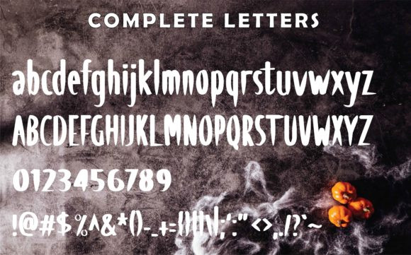 Spooky Font Alphabet: 33 Best Halloween Styles for 2026 47 Chunky display alphabet featuring spooky letters and Halloween-themed characters.