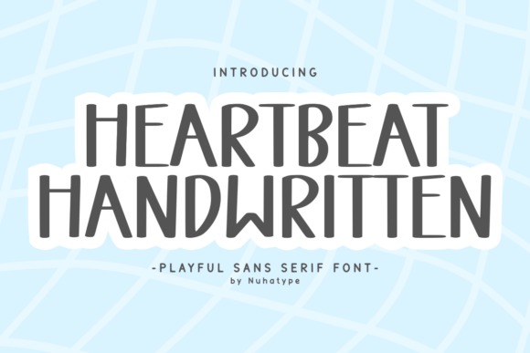 Heartbeat Handwritten Font — Fun Handwriting Fonts Fun Handwriting Fonts for kids worksheets including Heartbeat Handwritten.