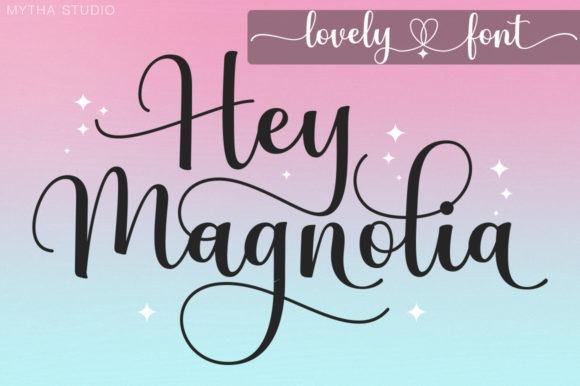 21 Free Calligraphy Fonts for Elegant Wedding Invitations 15 Hey Magnolia calligraphy font design for wedding invitations — calligraphy fonts