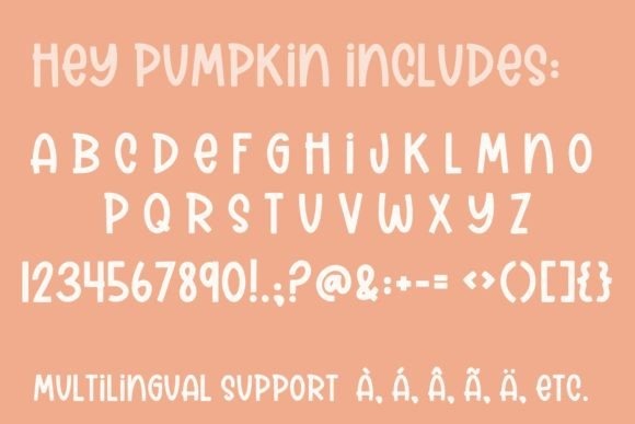 24 Halloween ABC Fonts for Spooky Alphabet Designs 58 Hey Pumpkin Halloween handwritten font alphabet and numbers โ Halloween ABC fonts