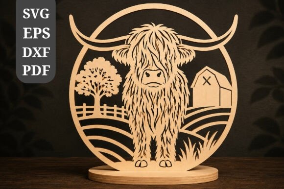 24 Highland Cow Laser Cut Files for Etsy Sellers 11 Highland cow laser cut files for Etsy sellers