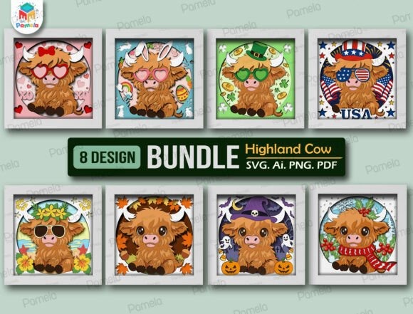 30 Best Layered Highland Cow Laser Cut Files for Decor 15 Layered Highland Cow Laser Cut Files featuring seasonal designs.