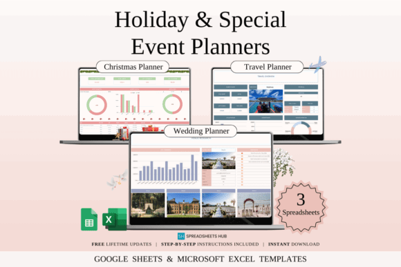 15 Best Google Sheets Bundles & Templates for Business 14 Holiday and Special Event Planners templates for Google Sheets and Excel, including Christmas — Google Sheets bundles