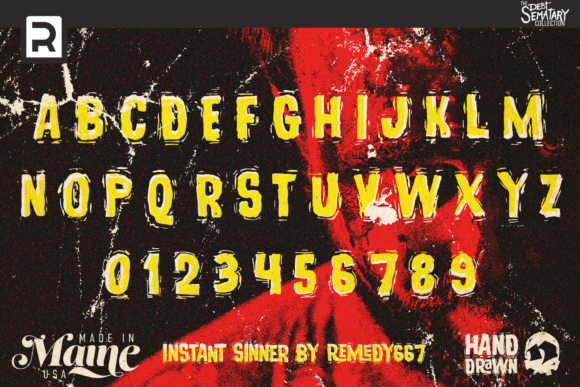 34 Halloween Lettering Fonts: Creepy Hand-Drawn Style 13 Halloween lettering fonts featuring the Instant Sinner typeface.