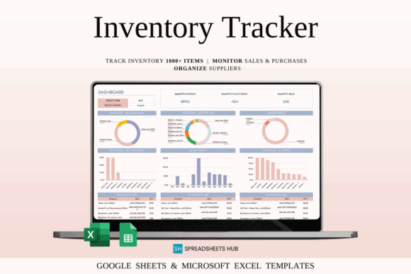 15 Best Google Sheets Templates for Etsy Sellers Success 4 Inventory Tracker Spreadsheet Template for managing stock and sales in Google — Google Sheets templates for Etsy sellers