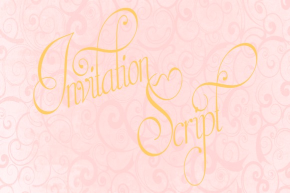 Invitation Script Font — vintage calligraphy fonts Vintage calligraphy font named Invitation Script on a pink background — vintage calligraphy fonts