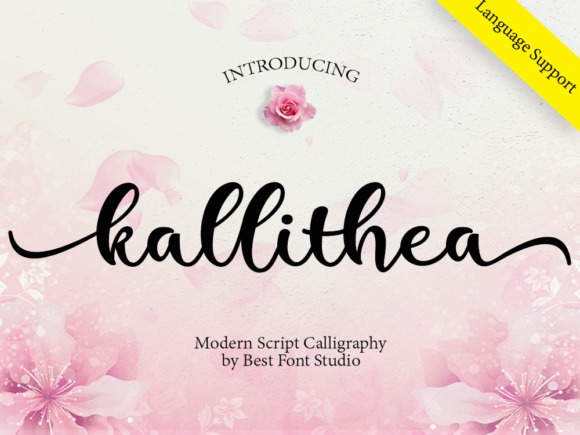 Kallithea Script Calligraphy Font — vintage calligraphy fonts 20 Vintage Calligraphy Fonts for Elegant Invitation Design