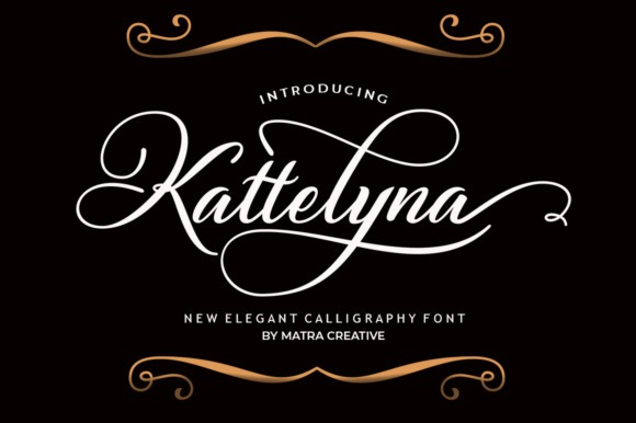Kattelyna Script Font — fancy calligraphy fonts Fancy calligraphy font Kattelyna for luxury wedding invitations — fancy calligraphy fonts