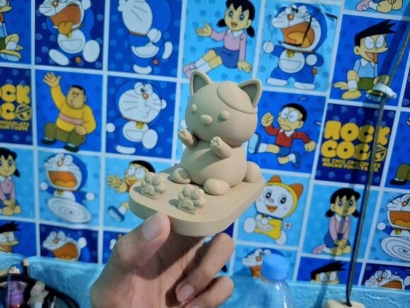 Kawaii Cat Phone Holder — DIY 3D printed gifts Kawaii cat phone holder 3D printed model — DIY 3D printed gifts