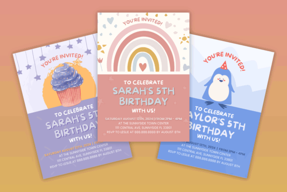 40 Editable Birthday Party Invite Template Ideas for Every 8 Editable birthday party invite templates featuring colorful designs for kids' celebrations.