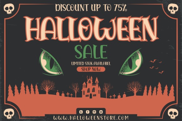24 Halloween ABC Fonts for Spooky Alphabet Designs 54 Halloween ABC fonts for spooky designs featuring a sale banner.