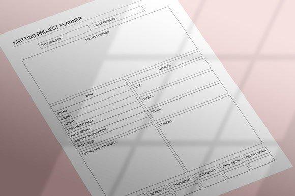 14 Top Printable Craft Project Planner Templates for Makers 11 Knitting Project Planner template with sections for project details and — printable craft project planner templates
