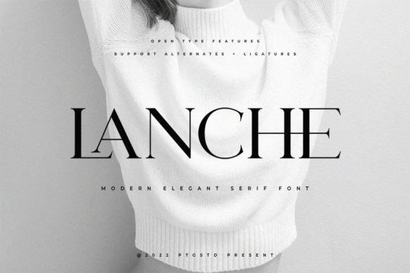Lanche Font for Branding — Canva fonts for professional branding Lanche font showcasing sharp serif details for branding — Canva fonts for professional branding