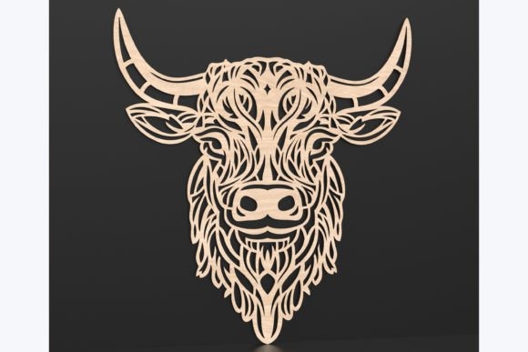 24 Highland Cow Laser Cut Files for Etsy Sellers 3 Highland cow laser cut design for wall art — Highland cow laser cut files