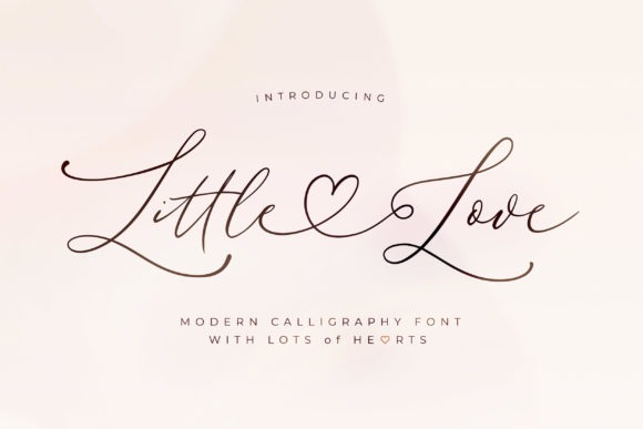 Little Love Calligraphy Font — calligraphy fonts Little Love modern calligraphy font for elegant wedding invitations — calligraphy fonts