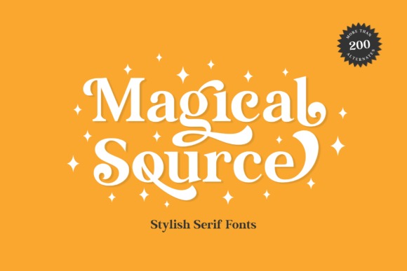 Magical Source Font — Canva fonts for professional branding Magical Source font showcasing playful serif design for branding. — Canva fonts for professional branding