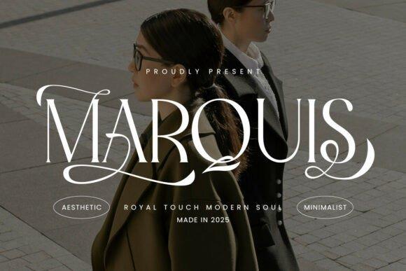 21 Canva Fonts for Clean Professional Designs 21 Marquis font showcased in a modern design setting — Canva Fonts