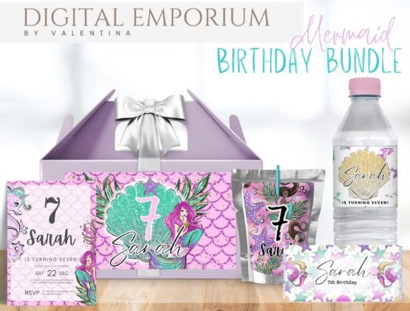 35 Party Invite Template Designs for Every Celebration 8 Mermaid birthday invitation bundle with colorful designs and RSVP details. โ party invite template