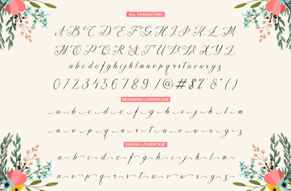 16 Wedding Card Fonts for Elegant Invitation Designs 21 Mightyline wedding card font with floral accents — wedding card fonts