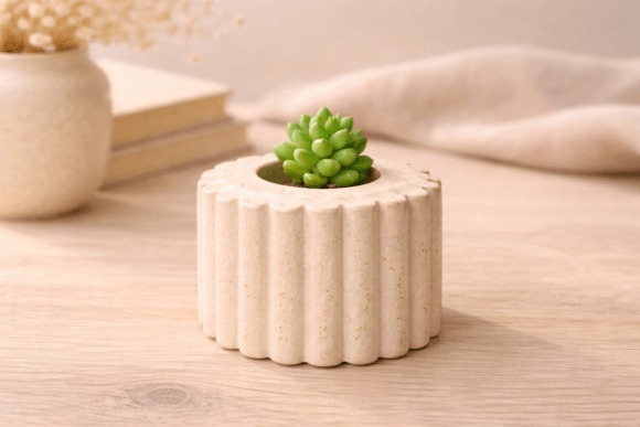 Mini Fluted Holder Planter — 3D printed planters 3D printed planters for indoor gardens