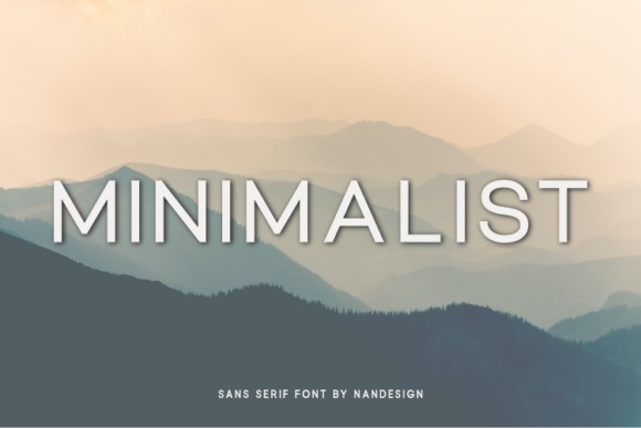 Minimalist Font for Designs — Canva Fonts Minimalist font showcased over a mountain landscape — Canva Fonts