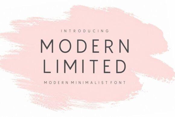 21 Canva Fonts for Clean Professional Designs 8 Modern Limited font displayed on a pink brushstroke background — Canva Fonts