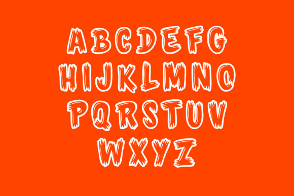 49 Thick Halloween Fonts for Bold Posters and T-Shirts 33 Chunky Halloween font with a dripping effect on an orange background.