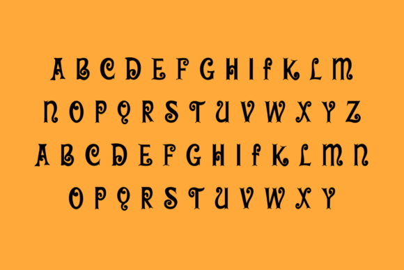 Spooky Font Alphabet: 33 Best Halloween Styles for 2026 50 Curly handwritten display font featuring spooky alphabet letters for Halloween designs.