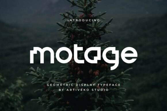 Motage Font for Professional Designs — Canva Fonts Motage font showcased on a natural background, ideal for tech branding and modern designs. — Canva Fonts