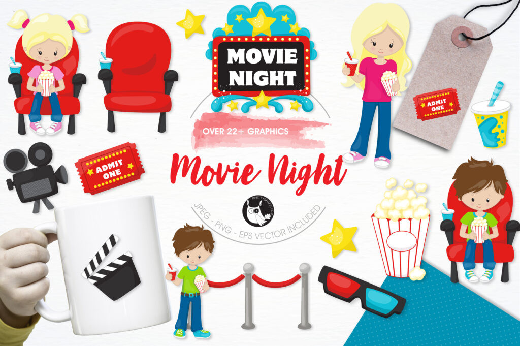 Pajama Party Invite Template: 25 Cozy Designs You’ll Love 28 Movie Night by Prettygrafik