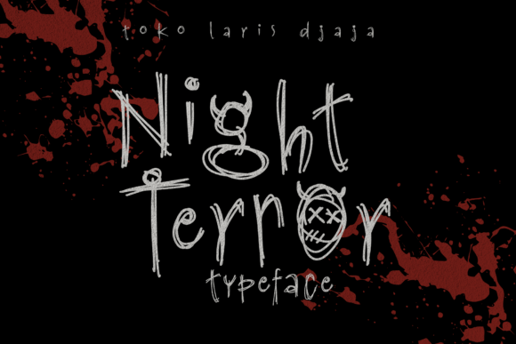 34 Halloween Lettering Fonts: Creepy Hand-Drawn Style 3 Halloween lettering fonts featuring the Night Terror typeface with a creepy design.