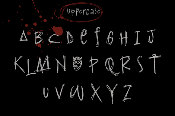 34 Halloween Lettering Fonts: Creepy Hand-Drawn Style 4 Halloween lettering fonts featuring frantic handwritten style.