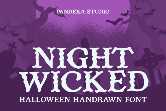 34 Halloween Lettering Fonts: Creepy Hand-Drawn Style 9 Halloween lettering fonts featuring the Night Wicked typeface.